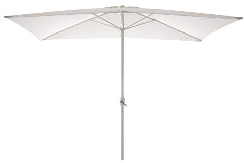 Nexos Sonnenschirm, weiß, 200x300 cm quadratisch, Gestell Stahl, Bespannung Polyester, 6 kg