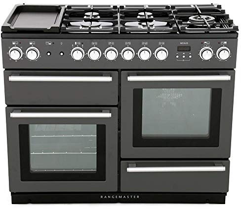 NEX110DFFSL/C A Rated Dual Fuel Range Cooker in Slate