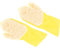 PEARL Bürsten Handschuhe: Handschuhe mit Polier-Pad aus Wollfasern, rechts- & linkshändig (Pflegehandschuhe, zum Saubermachen, Autopflege)