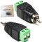 Loops RCA/Phono Male Screw Terminal Connector -No Solder- AV Cable End Plug CCTV Audioponent Solder Connectors