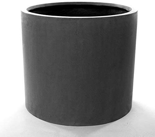 Elegant Einrichten Pflanzkübel Fiberglas, zylindrisch D40xH30cm grau.