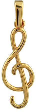 1001 Bijoux Pendentif clef de sol plaqué or + écrin (offert)