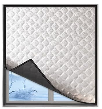 Stonivislyt Fenster Isolierung Gegen Kälte Winter-Fensterisolationsset, Wetterfeste Isolierfolie für Fenster Winterfest Machen,wärmeschutzvorhang,Wiederverwendbares Fensterisolationsset
