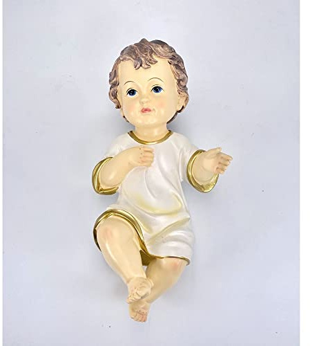 Punto Casa Jesuskind-Figur Krippe, Länge 27 cm, Jesuskind bekleidet, Breite 13,0 cm