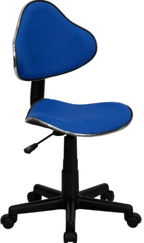 Flash Furniture Ergonomischer Drehstuhl aus Stoff, Metall, blau, 54,61 x 51,44 x 22,86 cm