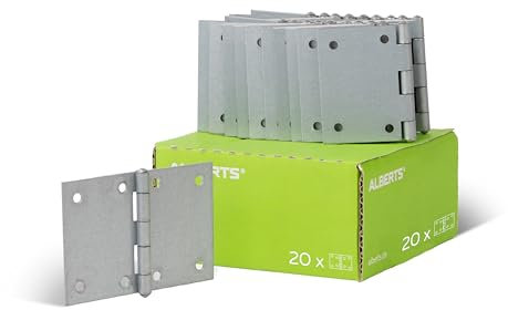 Alberts 850555 Scharnier | breit | galvanisch gelb verzinkt | 70 x 104,5 m | 20er Set