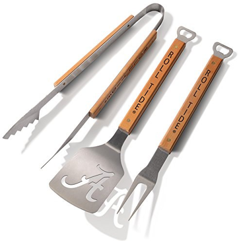 YouTheFan Alabama Crimson Tide Classic Series Grillset 3-teilig, Edelstahl, Einheitsgröße