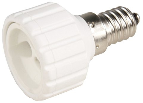McShine | Lampensockel-Adapter E14 auf GU10 | Keramik-Kunststoff | 230V | IP20 | Adapterfassung für LED Halogen Leuchtmittel | Umrüstung leicht gemacht