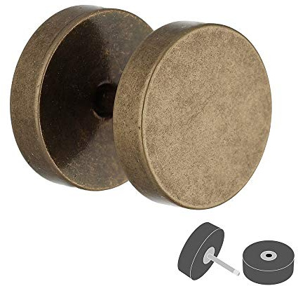 Treuheld | Ohrstecker zum Schrauben - ROSEGOLD Antik - Alt-Gold - Fake-Plug - 2 Größen: 8mm & 10 mm - Edel-Stahl Piercing Fake-Tunnel Ohr-Ringe - Chirurgen-Stahl 316L - Gewinde Ohr-Stecker