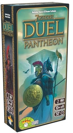 Repos Production , 7 Wonders Duel Pantheon Expansion , Board Game , Ages 10+ , 2 Players , 30 Minutes Playing Time