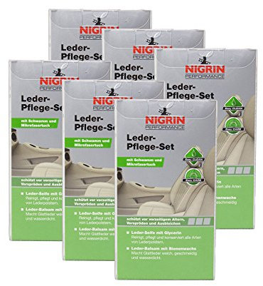 NIGRIN 6X 73170 Performance Leder-Pflege-Set Seife+Balsam 2X 250ml