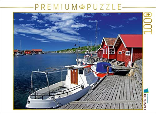 CALVENDO Puzzle Schweden: Kleiner Hafen an der Westküste 1000 Teile Puzzle quer | 1000 Teile Lege-Größe 64 x 48 cm Foto-Puzzle für glückliche Stunden