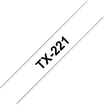 Brother TX221 TX-Tape TX-221 Schriftbandkassette, Bandbreite: 9 mm