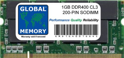 1GB DDR 400MHz PC3200 200-PIN SODIMM MEMORY RAM COMPATIBLE WITH LAPTOPS/NOTEBOOKS