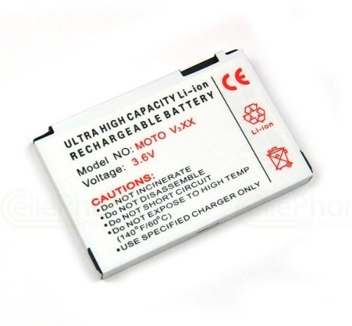 cellePhone Batteria Li-Ion Compatibile con Motorola MOTORAZR V3xx / RAZR V6 maxx (sostituita BZ60 / CFNN7009)
