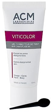 Oxyvita Ltd VITICOLOR HAUT-CAMOUFLAGE-GEL. Langanhaltende natürliche Färbung für Vitiligo-Haut. 50 ml
