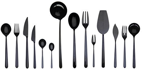 MEPRA Linea Oro Nero Servizio S, 113 Pezzi, Acciaio Inossidabile 18/10, Canna di Fucile