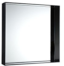 Kartell Only Me Spiegel, Bambus, dunkel schwarz, 9 x 50 x 50 cm