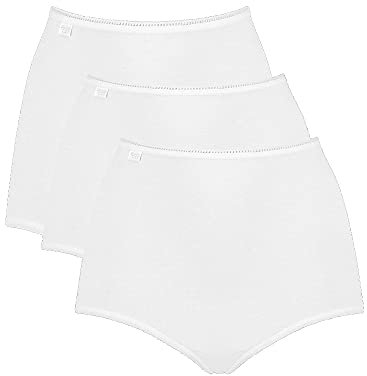 sloggi Damen 24/7 Cotton Midi C3P Slip, White, 40