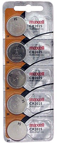 Maxell CR2025 CR 2025 - Batterie a bottone al litio, 3 V, 5 pezzi