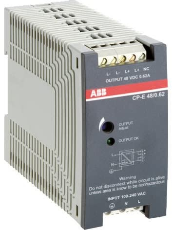 ABB CP-E -Phasen Getaktet DIN-Schienen Netzteil 60W, 85 → 264 V ac / 90 → 375V dc, 48V dc / 1.25A
