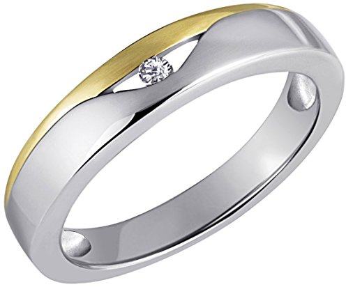 Goldmaid Damen-Ring 925 Sterling Silber rhodiniert Diamant Gr.56 (17.8) Sd R4260SG56 Verlobungsring Diamantring