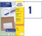 AVERY Zweckform 6135 Universal Etiketten (200 Klebeetiketten, 210x148mm auf A5, Papier matt, bedruckbare Versandetiketten, selbstklebende Versandaufkleber mit ultragrip) 200 Blatt, weiß