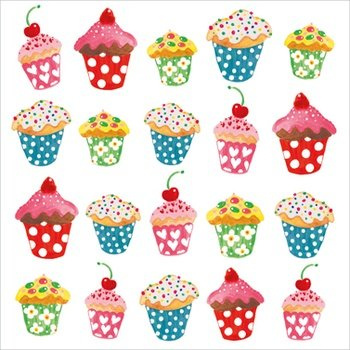 Papierserviette Sweet Cupcakes