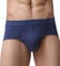 Pack de 4,HOEREV Hommes Fibre de bambou Briefs Underwear - 4 Bleu - Medium(34-36)