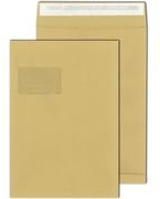 MAILmedia 30021152 Faltenversandtasche C4 mit Fenster, weiß