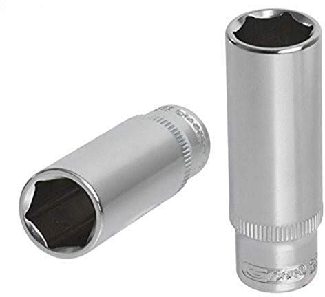KS Tools 922.1435 - Douille longue 6 pans 1/4'' - 14mm - Gamme ULTIMATE® - En Chrome Vanadium - Finition chromée satinée