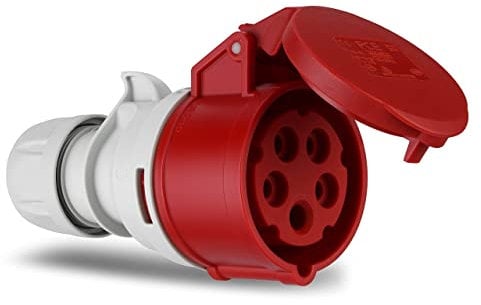 REV CEE-Kupplung, 5-polig (3Ph+N+PE) IP44, 400V 16A, rot