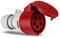 REV CEE-Kupplung, 5-polig (3Ph+N+PE) IP44, 400V 16A, rot