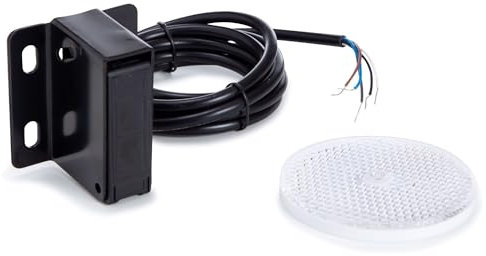 EtiamPro Lichtschranke Reflektor, Lichtschranke Torantrieb, Bewegungssensor, Reflexion Lichtschranke Alarm, Infrarot IR LED, Durchgangsmelder, Bewegungsmelder, IP44 für außen, 10 m
