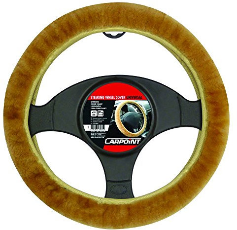 CARPOINT 2510028 Lenkradhülle Lammfelle/beige