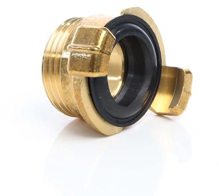 Wiltec Schlauchtülle aus Messing DN25 (1) Außengewinde Schnellkupplung für Wasserschlauch Schlauchverbinder Gartenschlauch