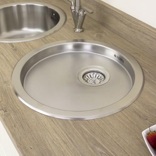 Astini Supra 1.0 Bowl Brushed Stainless Steel Kitchen Sink Drainer & Waste AS5228/SUPRA