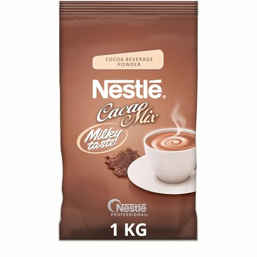 NESTLÉ Cacao Mix Milky Taste (Lacté) - Chocolat Chaud Instantané - A Mélanger avec de l'Eau - Cacao en Poudre Certifié Rainforest Alliance - Sachet de 1kg