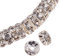 PandaHall Elite Silber Farbe Messing runde Rhinestein Intervall Perle Silber Farbe 6x3mm Fuer Schmuck Machen 50Stk/Beutel