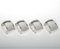 Serviettenringe Silber oval 4er Set für Papierservietten oder Tischbänder Hochzeit Vintage Servietten-Ringe Geburtstag Taufe