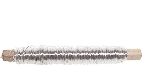 N/A 100g Deko Lackdraht 0,5mm Bindedraht Basteldraht Wickeldraht Draht Dekodraht, Farbe:Silber