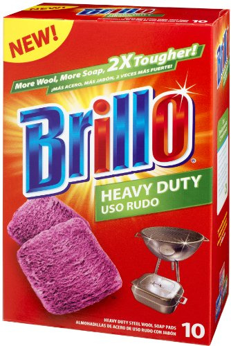 Brillo Heavy Duty Laine d'acier Savon Coussinets, Rouge, 10 graines