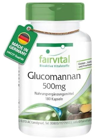 Fairvital | Glucomannane de la racine de konjac - VEGAN - Fortement dosé - 180 capsules