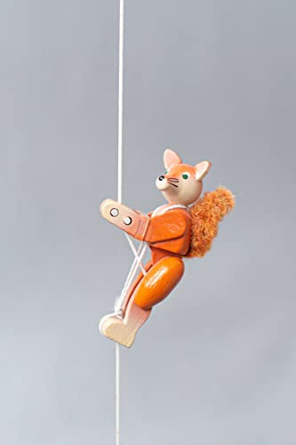Rudolphs Schatzkiste Holzspielzeug Kletterfigur Fuchs Höhe=6,5 (Kletterseil ca 45 cm) cm NEU Kletterspielzeug Klettern Klettermaxe Kraxelhuber Kletterer Holzspielzeug Spielzeug Bergsteiger Erzgebirge