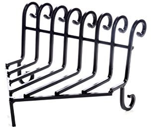 Sbalchiero Braciere Angolo Lunghezza Cm 43 - Brucia Legna 100% Made in Italy - Verniciato Nero