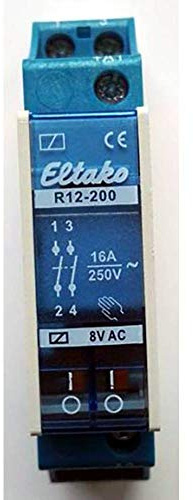 Eltako Installationsrelais, 16 A 8 V AC, 2S R12-200-8 V, 1393771
