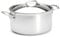 De Buyer - Faitout en inox 5 couches AFFINITY avec couvercle en inox - 28 cm - Fabriqué en France, Sans PFAS, Montée Rapide en Température, Inox 18/10, Tous Feux + Four, Finition Poli Brillant