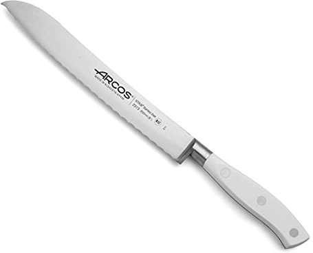 Arcos 231324 Serie Riviera Blanc - Brotmesser -KlingeausNitrumgeschmiedetemEdelstahl200mm-HandGriffPolyoxymethylen(POM) FarbeWeiße, 8