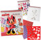 alles-meine.de GmbH XL Malbuch/Malblock/Bastelbuch - Minnie Mouse - Schablonen + Sticker/Aufkleber + Buntpapier - Anzieh Malvorlagen zum Ausmalen Malspaß - für Mädchen ..
