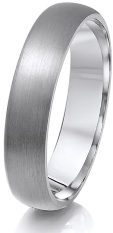 Theia Ring Titan Mattiert, Court Shape, 5mm Ring - Größe 53 (16.9)